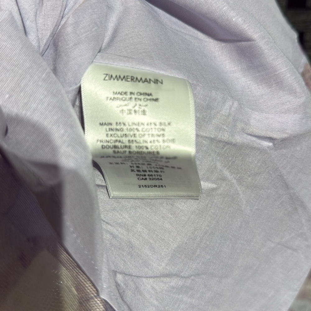 Zimmermann Lavender Floral Mini Dress - Picture 6 of 8